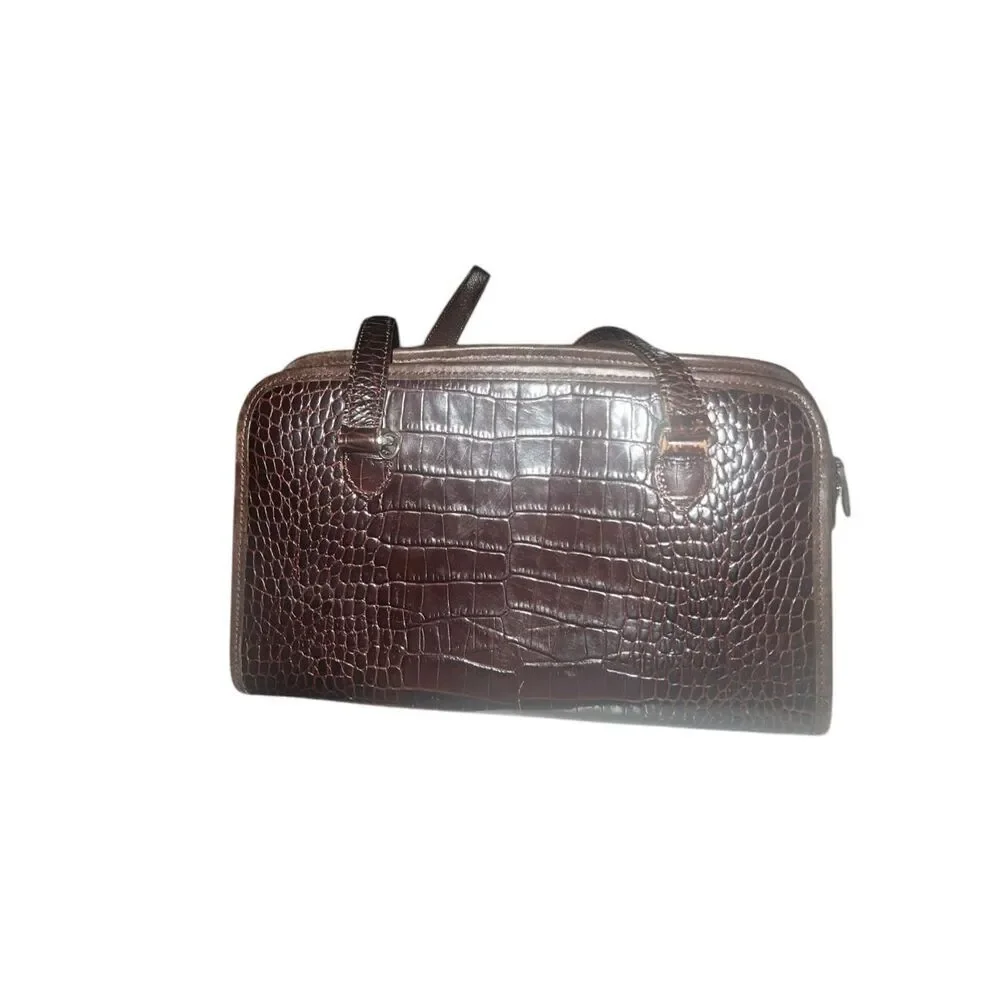 ✨Brighton Alligator Pattern Brown Leather Bag✨